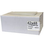 42X48 STRONG CLEAR GARBAGE BAGS 100/CS