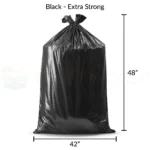 42X48 XTRA STRONG BLACK GARBAGE BAGS 100/CS