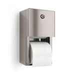 TOP BOTTOM HIGH CAPACITY TOILET TISSUE DISPENSER for standered toilet tissue